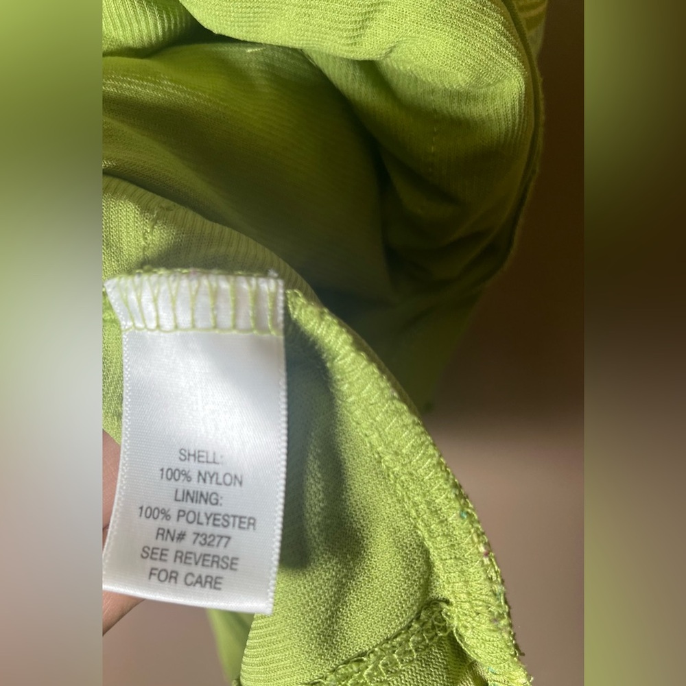 Apt. 9 Green Paisley Ruffle Tiered Babydoll Blouse Top Size Large - Picture 10 of 14